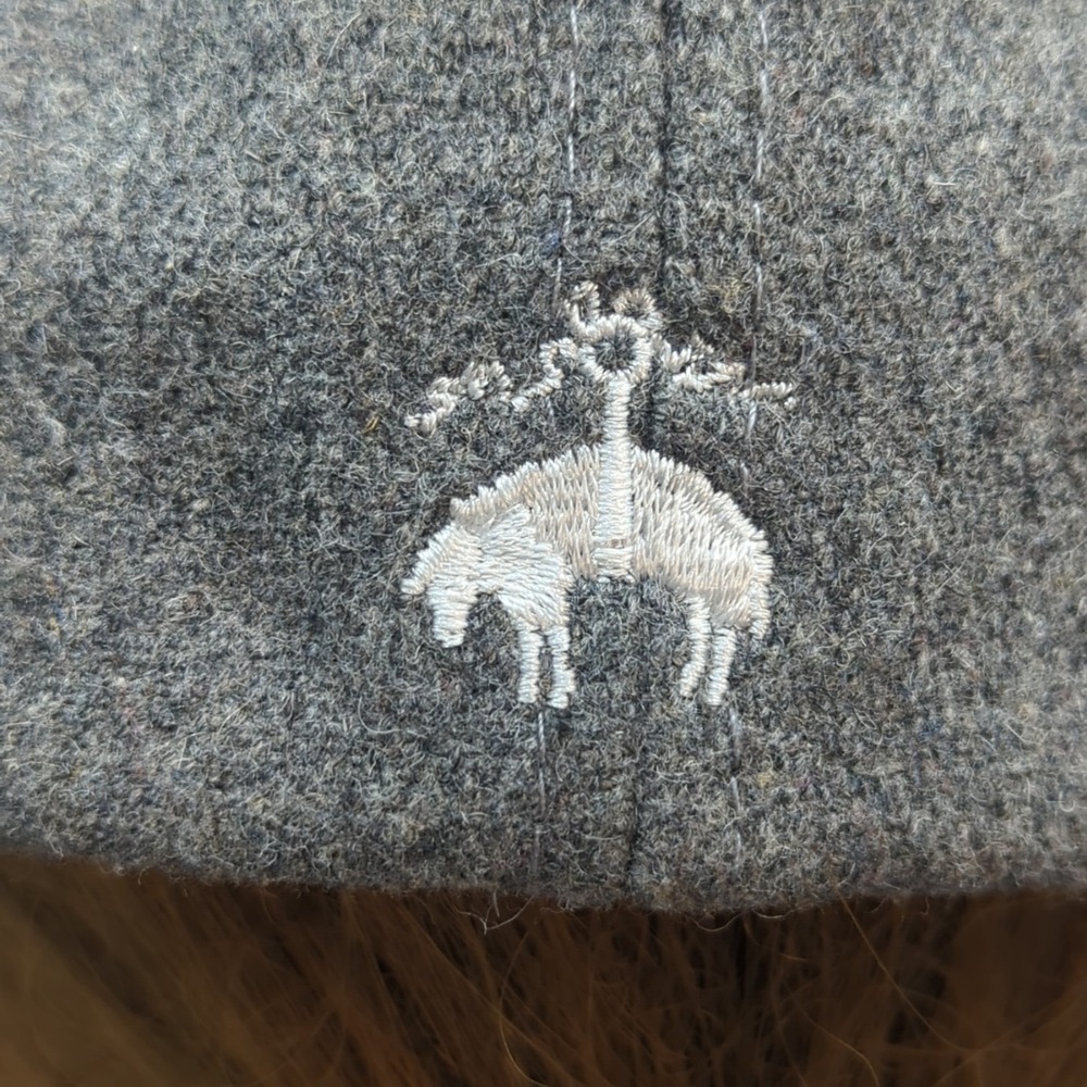 Brooks Brothers Baseball Cap L/XL Fitted Hat Gray Wool Blend Curved Bill - Picture 5 of 10